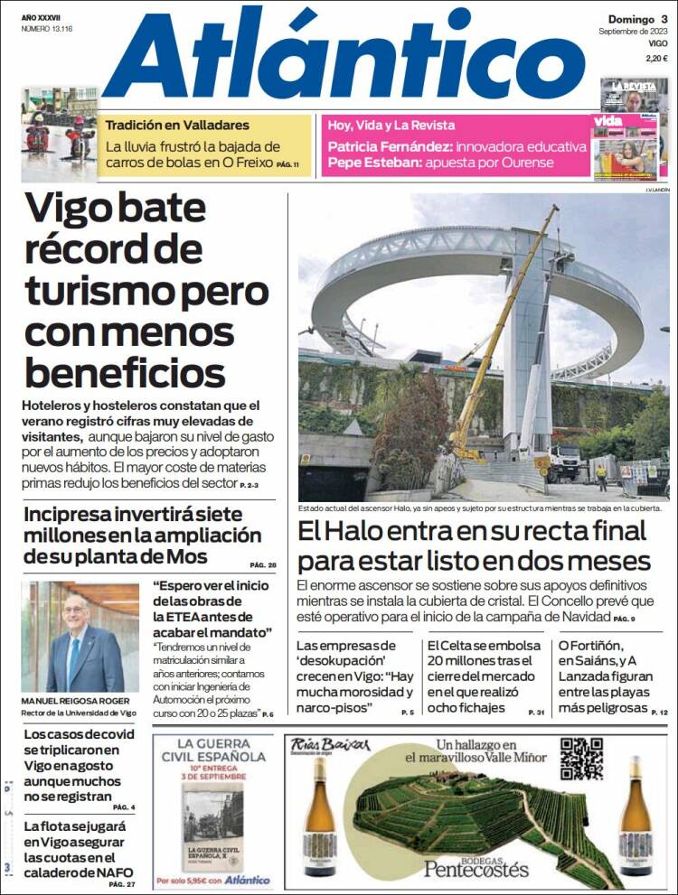 Portada de Atlántico Diario (España)