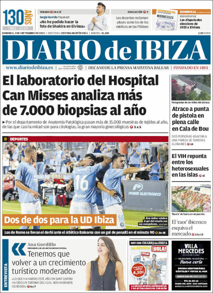 Portada de Diario de Ibiza (España)