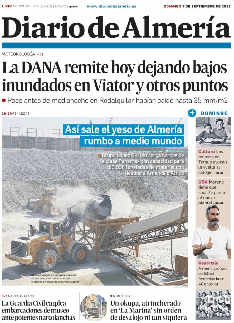 Portada de Diario de Almería (España)