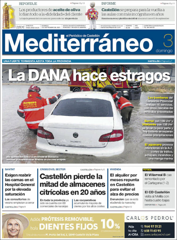 Portada de El Periódico Mediterraneo (España)