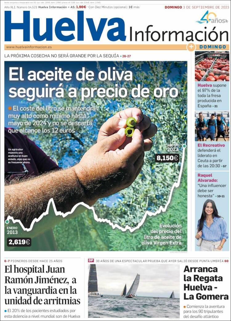 Portada de Huelva Información (España)
