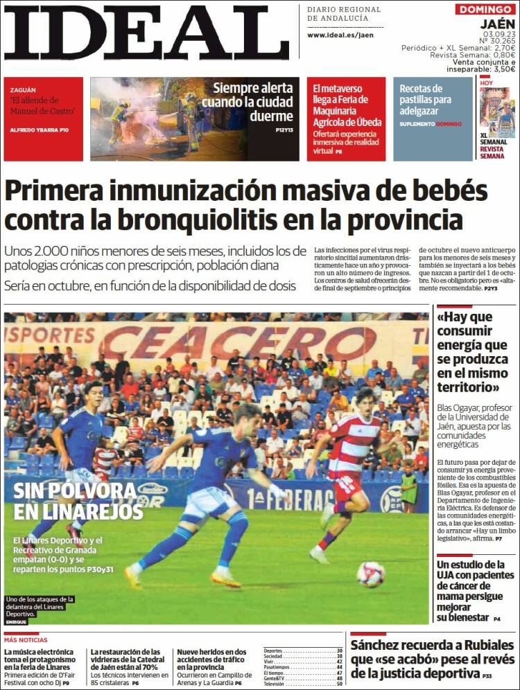 Portada de El Ideal de Jaén (España)