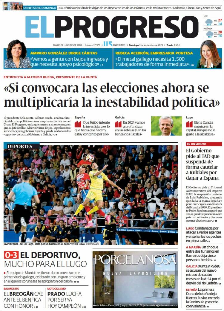 Portada de El Progreso (España)
