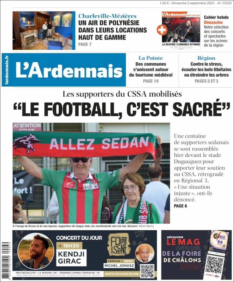 Portada de L'Ardenais (Francia)