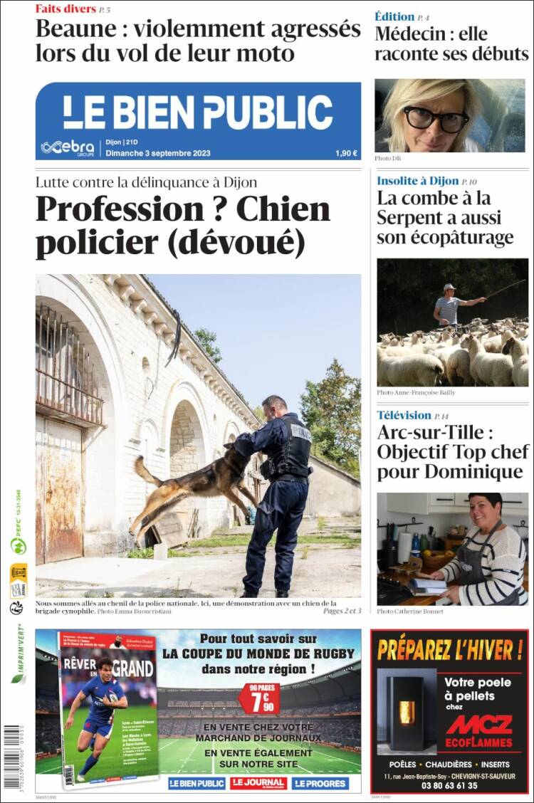 Portada de Le Bien Public (Francia)