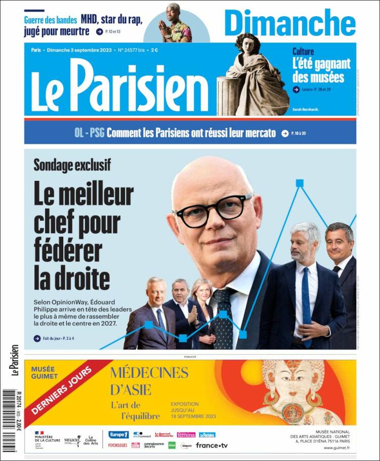 Portada de Le Parisien (Francia)