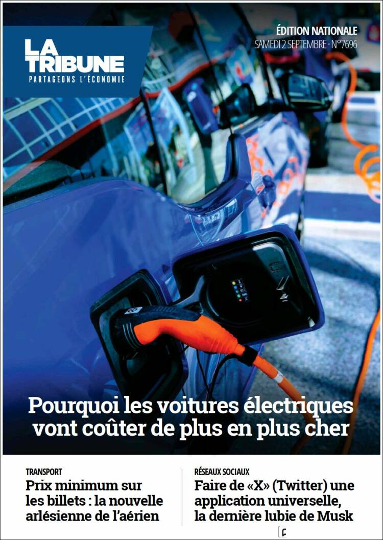 Portada de La Tribune (Francia)