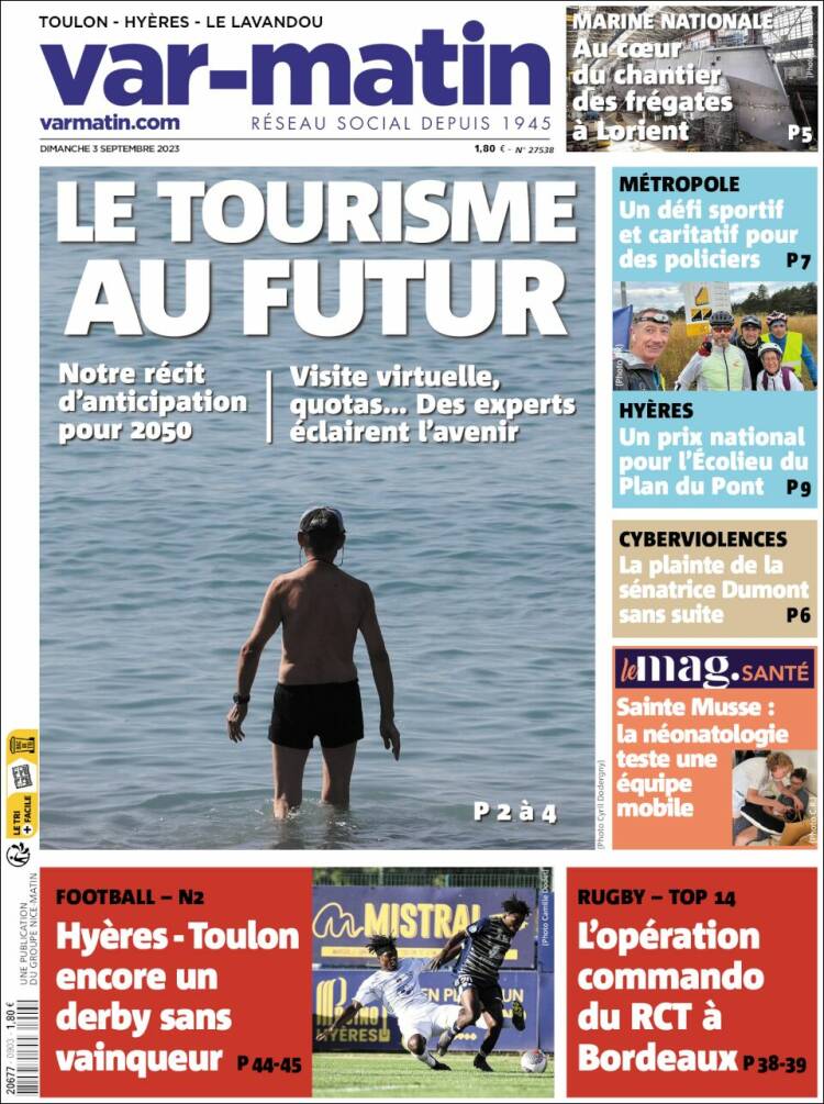 Portada de Var-Matin (Francia)