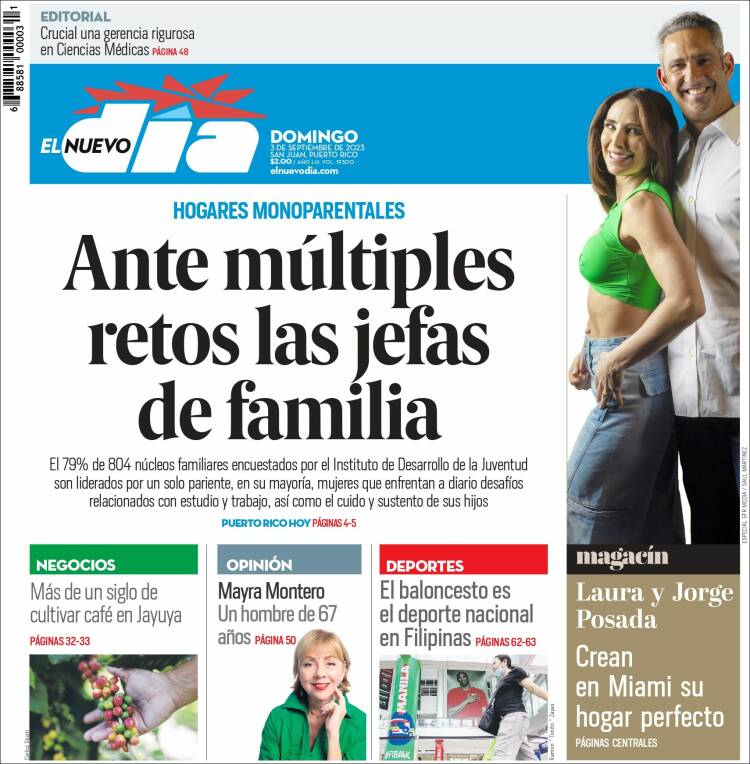 Portada de El Nuevo Día (Puerto Rico)
