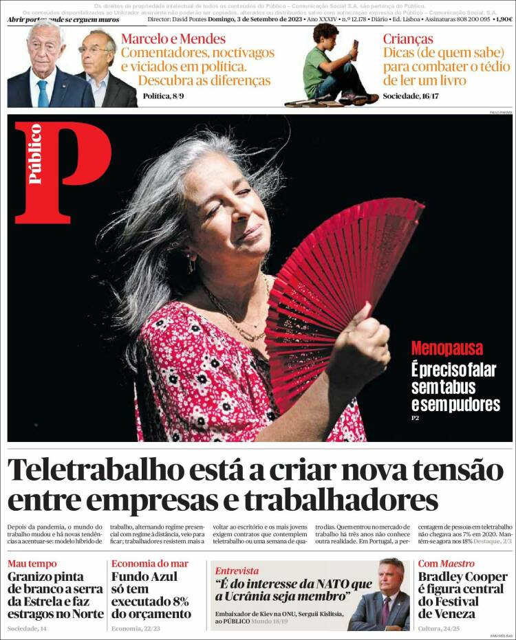 Portada de Público (Portugal)