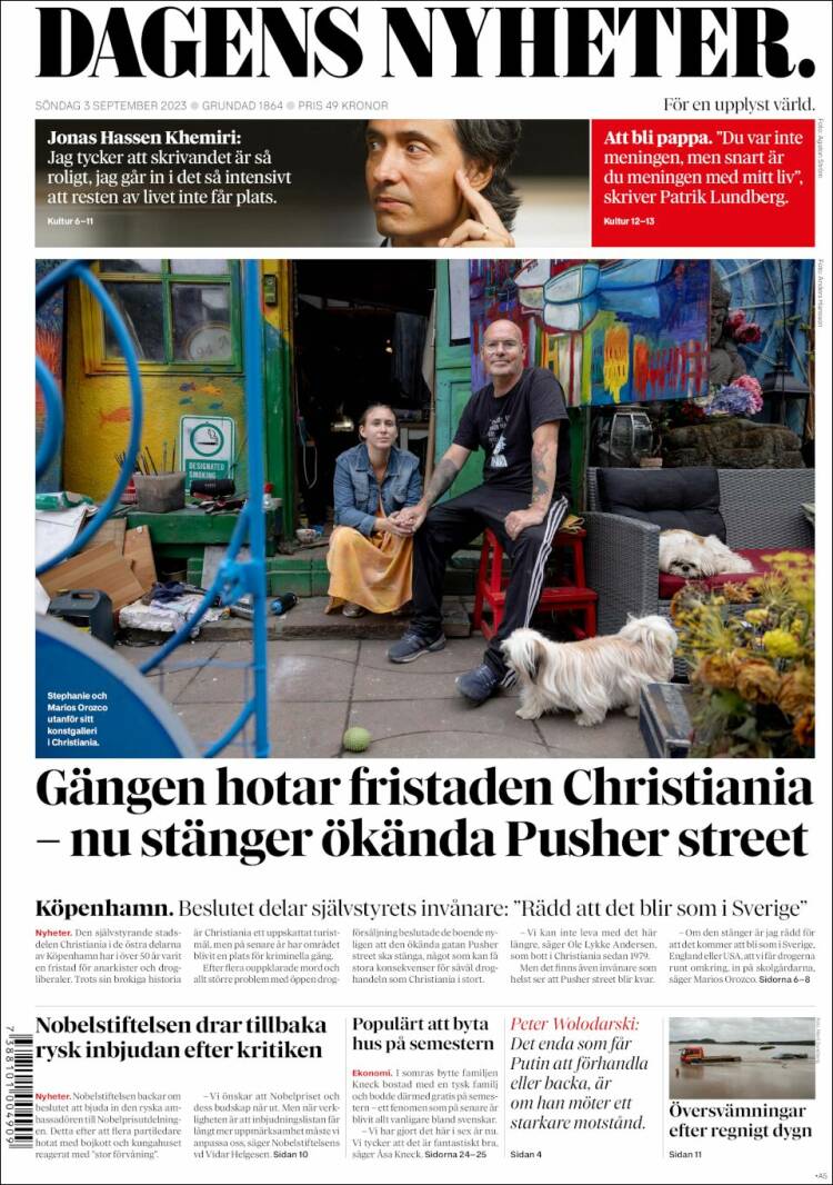Portada de Dagens Nyheter (Suecia)