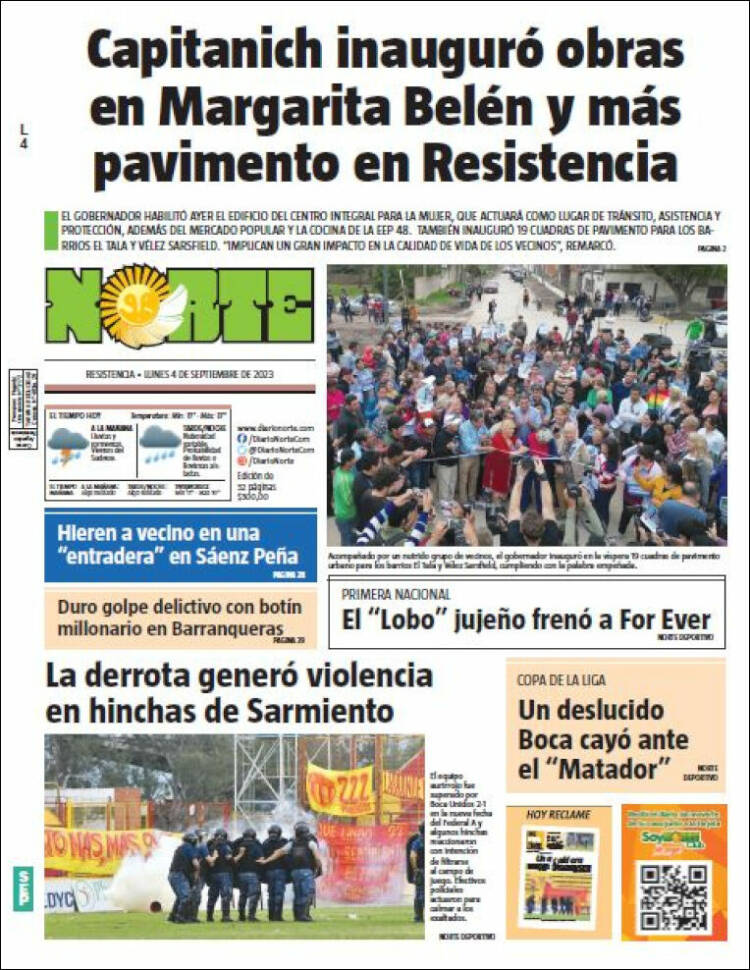 Portada de Diario Norte (Argentina)