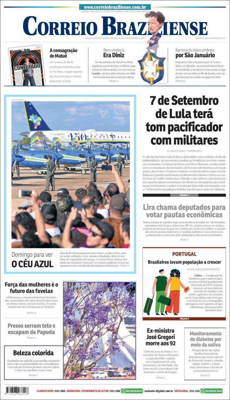 Portada de Correio Braziliense (Brasil)