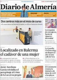 Portada de Diario de Almería (España)