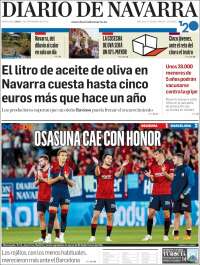 Portada de Diario de Navarra (España)