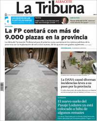 Portada de La Tribuna de Albacete (España)