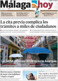 Portada de Málaga Hoy (España)