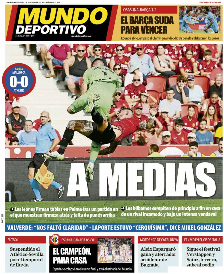 Portada de Mundo Deportivo Bizkaia (España)