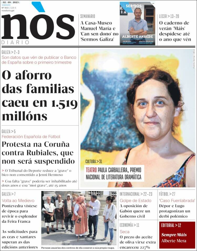 Portada de Nòs Diario (España)