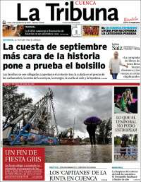 Portada de La Tribuna de Cuenca (España)