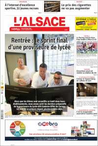 Portada de Journal L'Alsace (Francia)