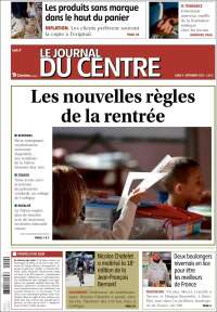 Portada de Le Journal du Centre (Francia)