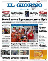 Portada de Il Giorno (Italia)