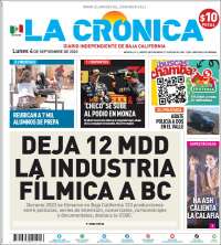 Portada de La Crónica de Baja California (México)