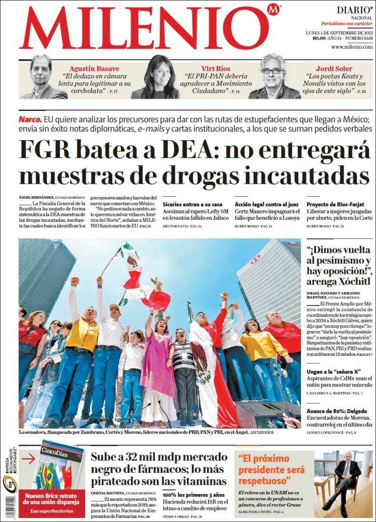 Portada de Milenio (México)