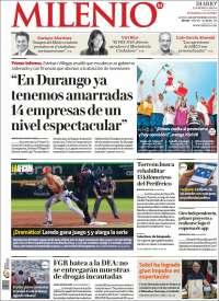 Portada de Milenio - Laguna (México)