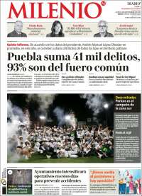 Portada de Milenio de Puebla (México)