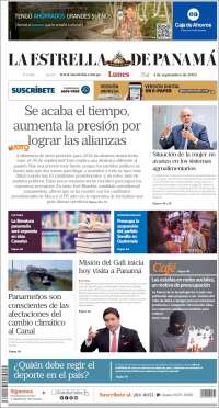 Portada de La Estrella de Panamá (Panamá)