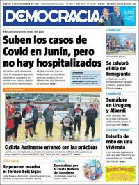 Portada de Diario Democracia (Argentina)