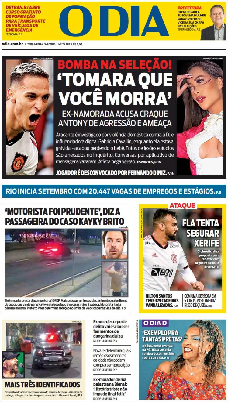 Portada de O Dia (Brasil)