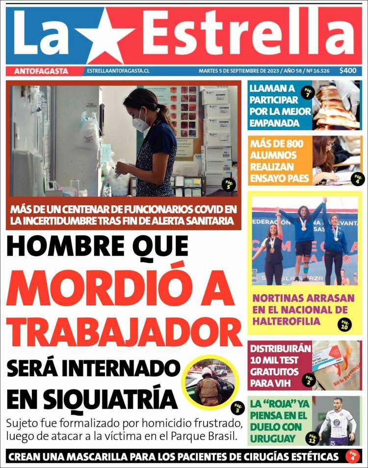 Portada de La Estrella del Norte (Chile)
