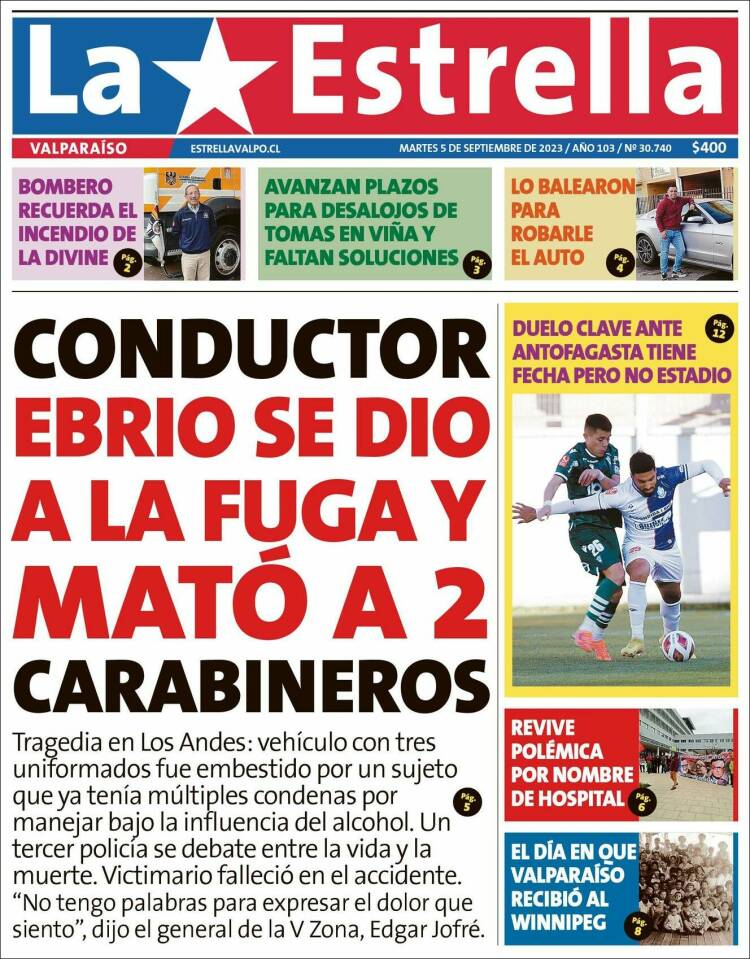 Portada de Estrella de Valparaiso (Chile)