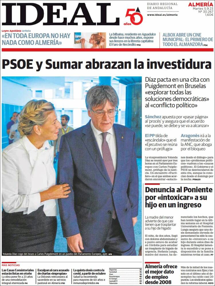 Portada de Ideal Almeria (España)