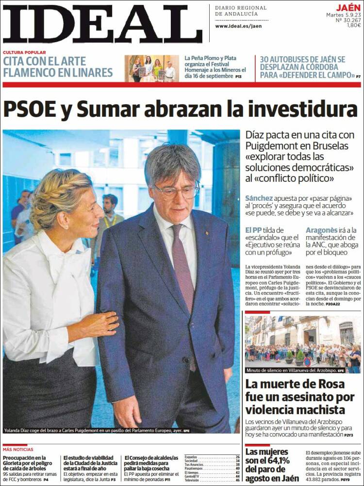 Portada de El Ideal de Jaén (España)