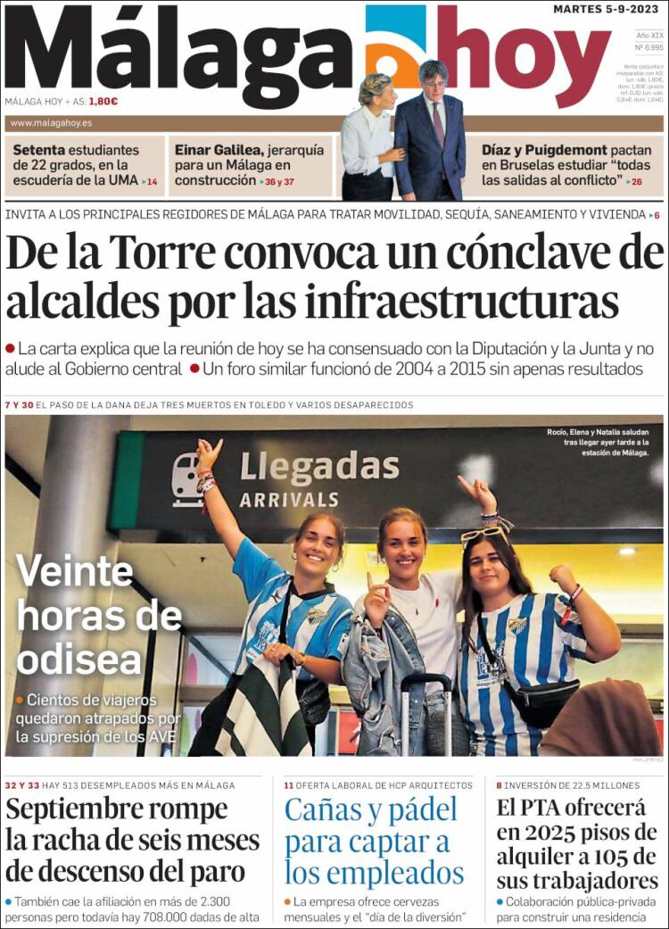 Portada de Málaga Hoy (España)