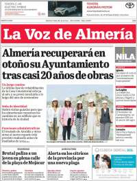 Portada de La Voz de Almería (España)