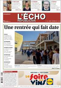 Portada de L'Echo Républicain (Francia)