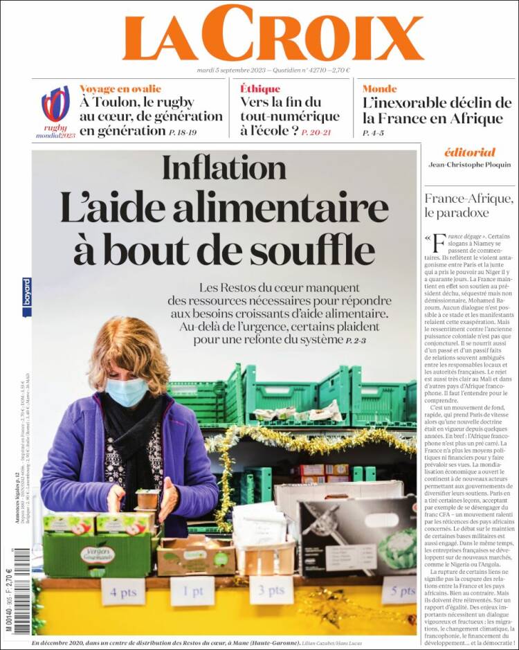 Portada de La Croix (Francia)