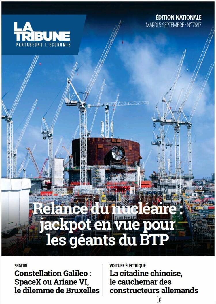 Portada de La Tribune (Francia)