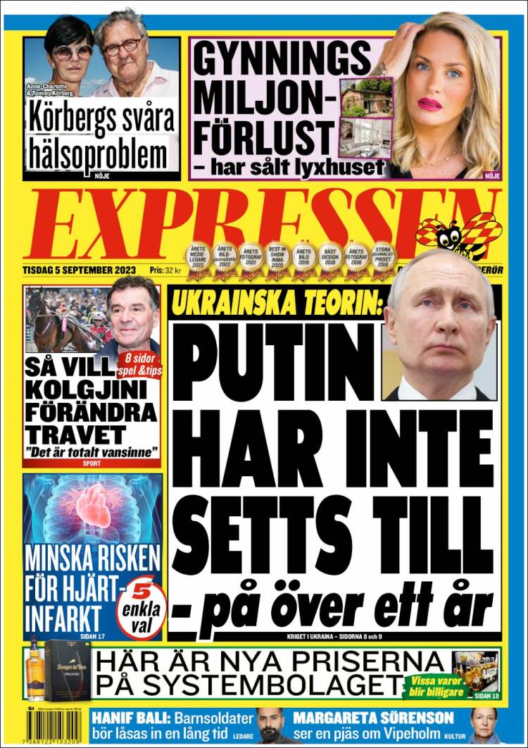 Portada de Expressen (Suecia)
