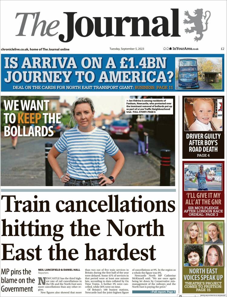 Portada de The Journal (Reino Unido)