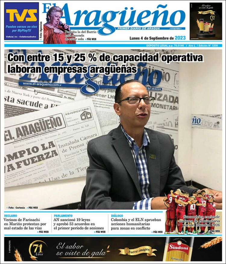 Portada de El Aragüeño (Venezuela)