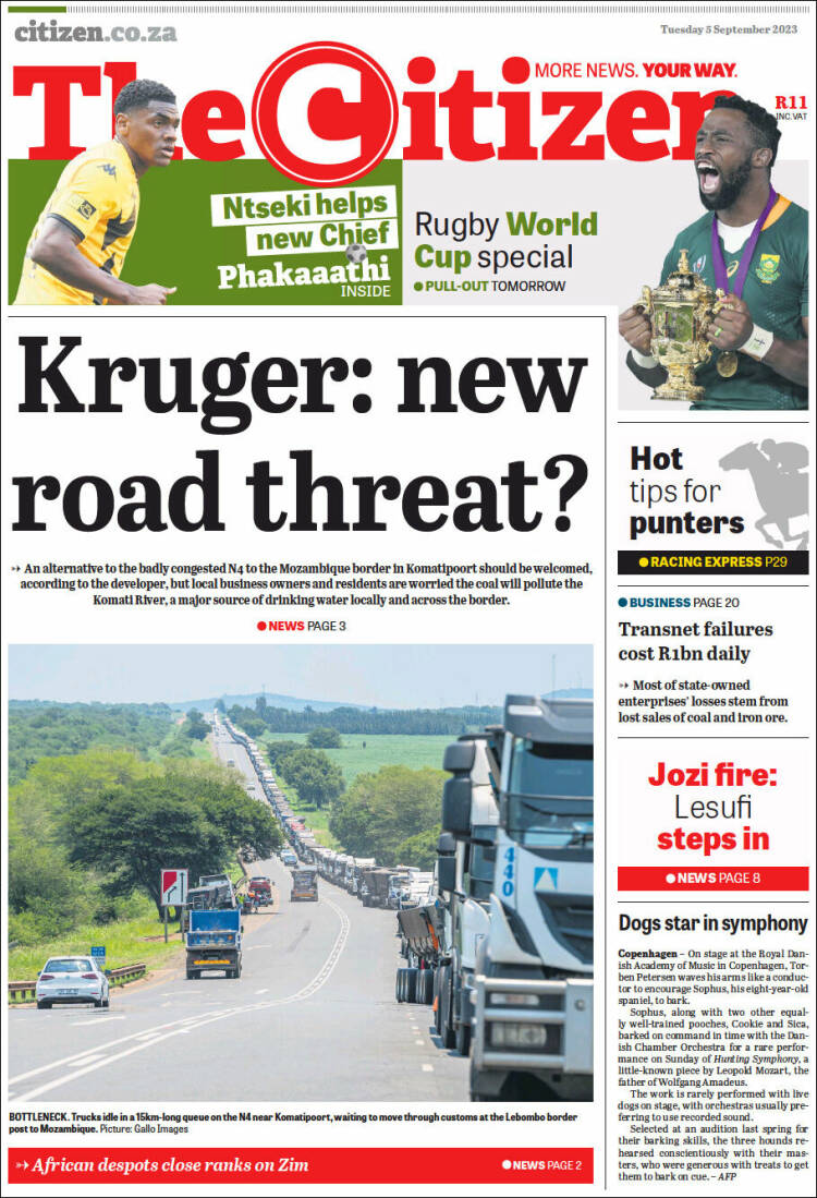 Portada de The Citizen (Sud&aacute;frica)