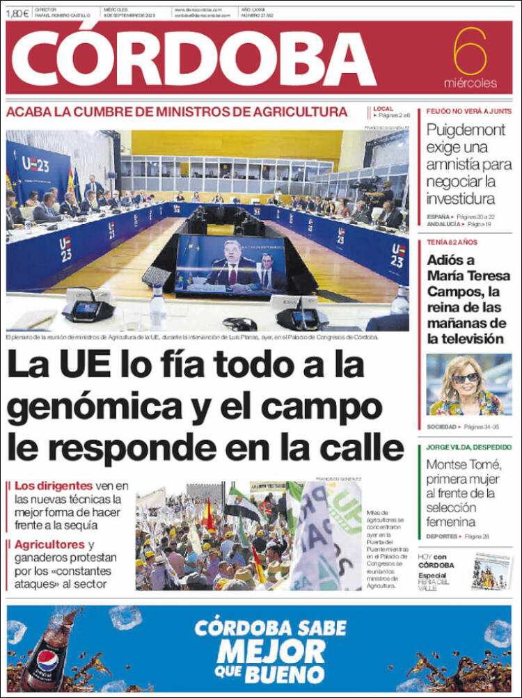 Portada de Diario de Córdoba (Espa&ntilde;a)