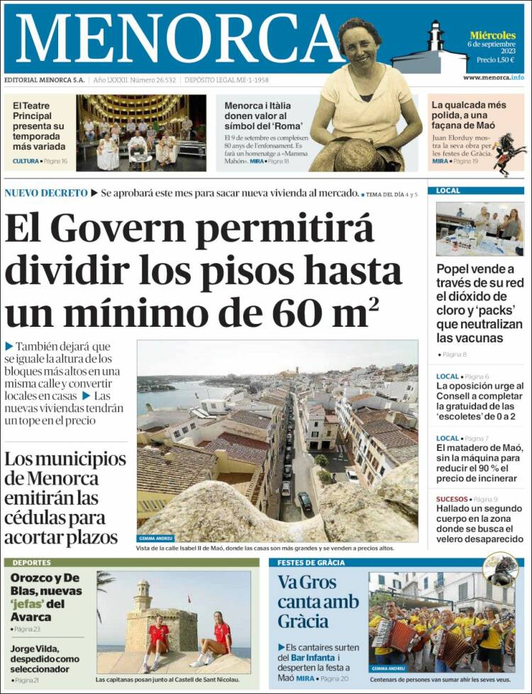 Portada de Menorca - Diario Insular (España)