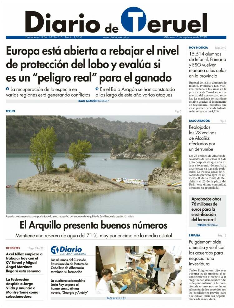 Portada de Diario de Teruel (España)